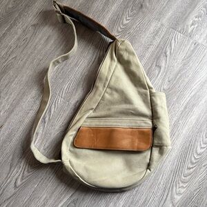 L.L Bean Vintage Ameribag Healthy Back Crossbody Sling Canvas Bag
